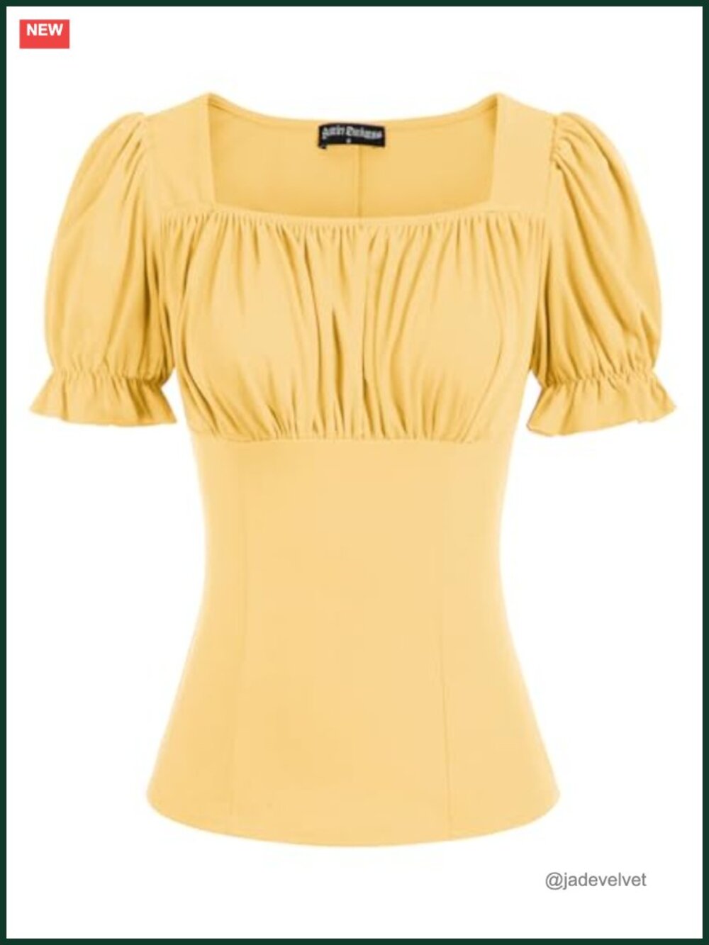 Peasant Blouse for Women Puff Sleeve Square Neck Renaissance Top